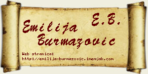 Emilija Burmazović vizit kartica